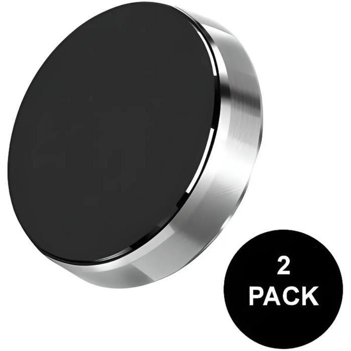 Soporte magnético universal para teléfono móvil Tikawi x2 para coche (Samsung / iPhone / etc.) para salpicadero - Negro / Plata