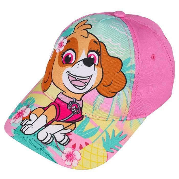 Gorra de béisbol rosa de Skye de Paw Patrol para niñas, ideal para el verano. Gorra de béisbol ajustable para niñas, talla 54.