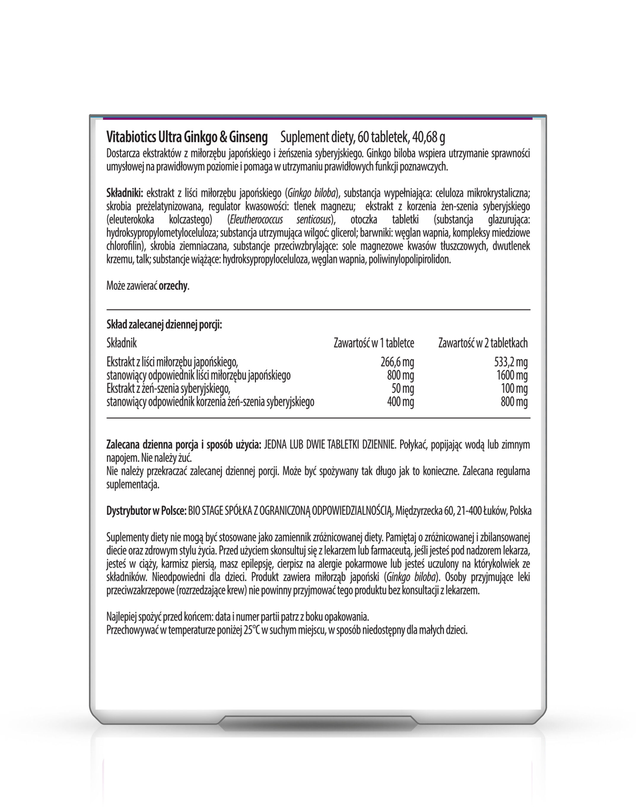 Vitabiotics Ultra Ginkgo & Ginseng
