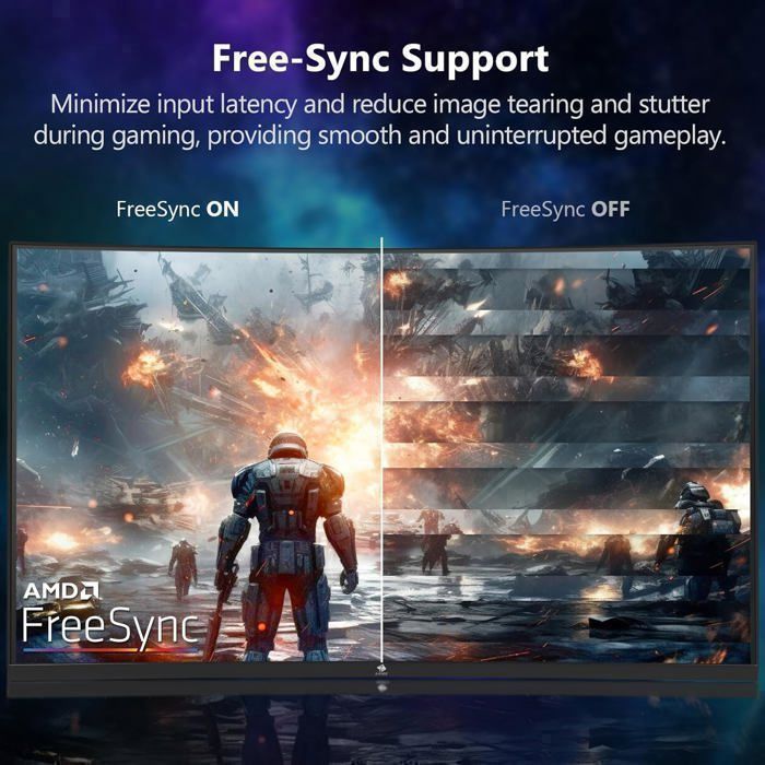Monitor curvo Z-Edge UG27F per PC gaming, 27'', 165 Hz, 1 ms, FreeSync, FHD (1920x1080), 16:9, VA 1500R, 2* HDMI2.0 e DP1.4