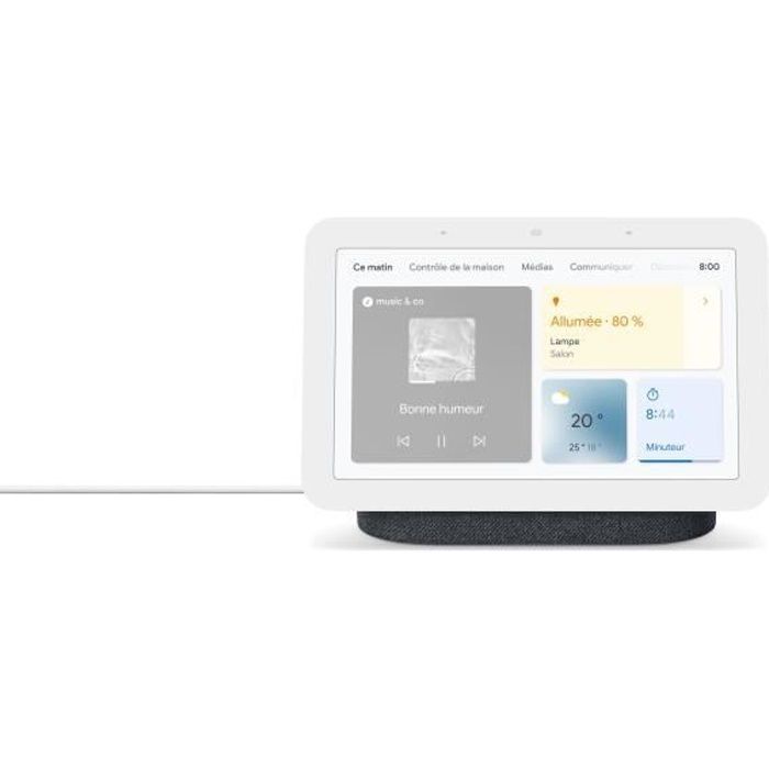 Affichage intelligent - Google Nest Hub 2nd Gen - Anthracite - Contrôlez des centaines d'appareils connectés