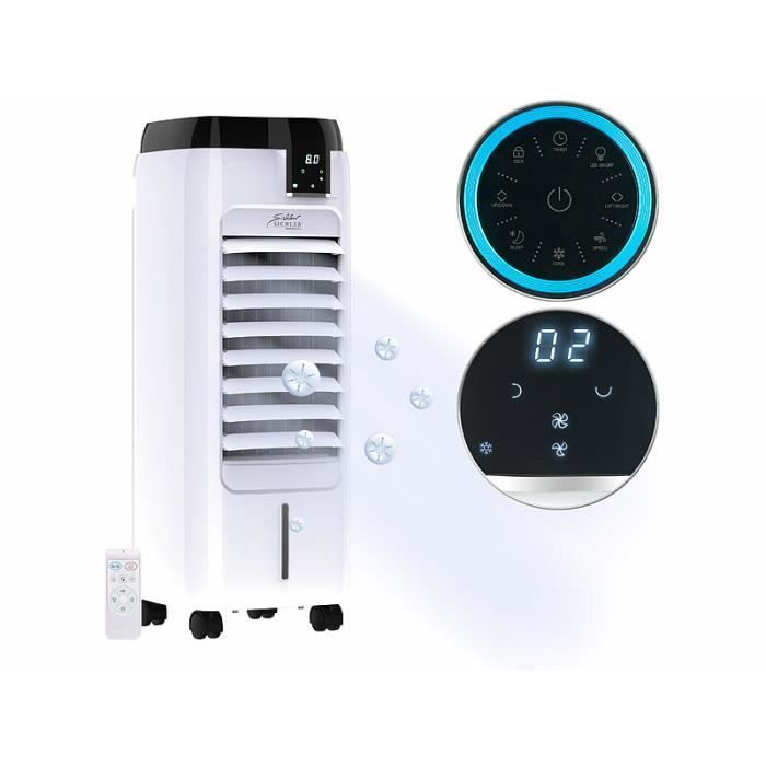 Rafraîchisseur d'air à évaporation 6 L / 120 W LW-500 - SICHLER HAUSHALTSGERATE - Mobile - Blanc