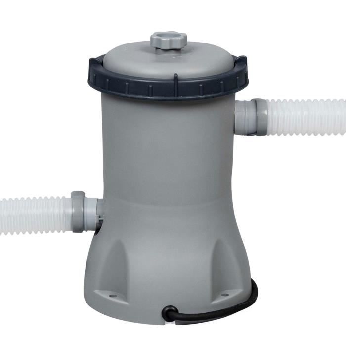 Kit de piscina tubular elevada BESTWAY Steel Pro Max™ - 366 x 100 cm - Redonda (Incluye filtro de cartucho, escalera y difusor)