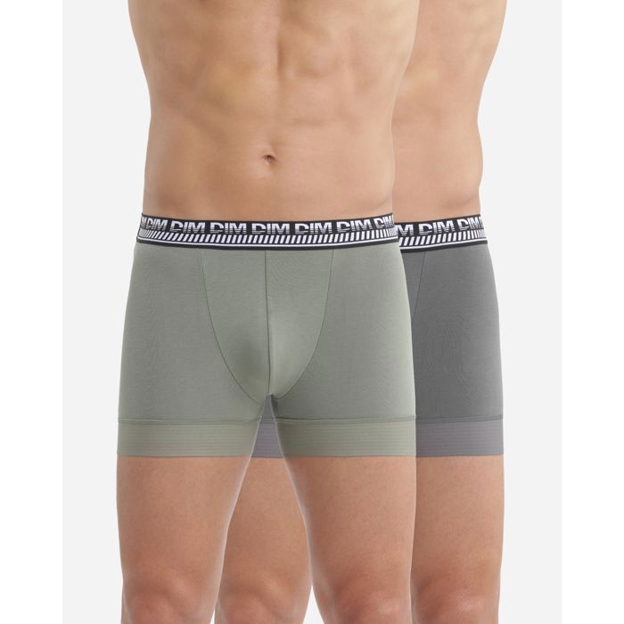 Paquete de 2 bóxers de algodón 3D Flex Stay and Fit