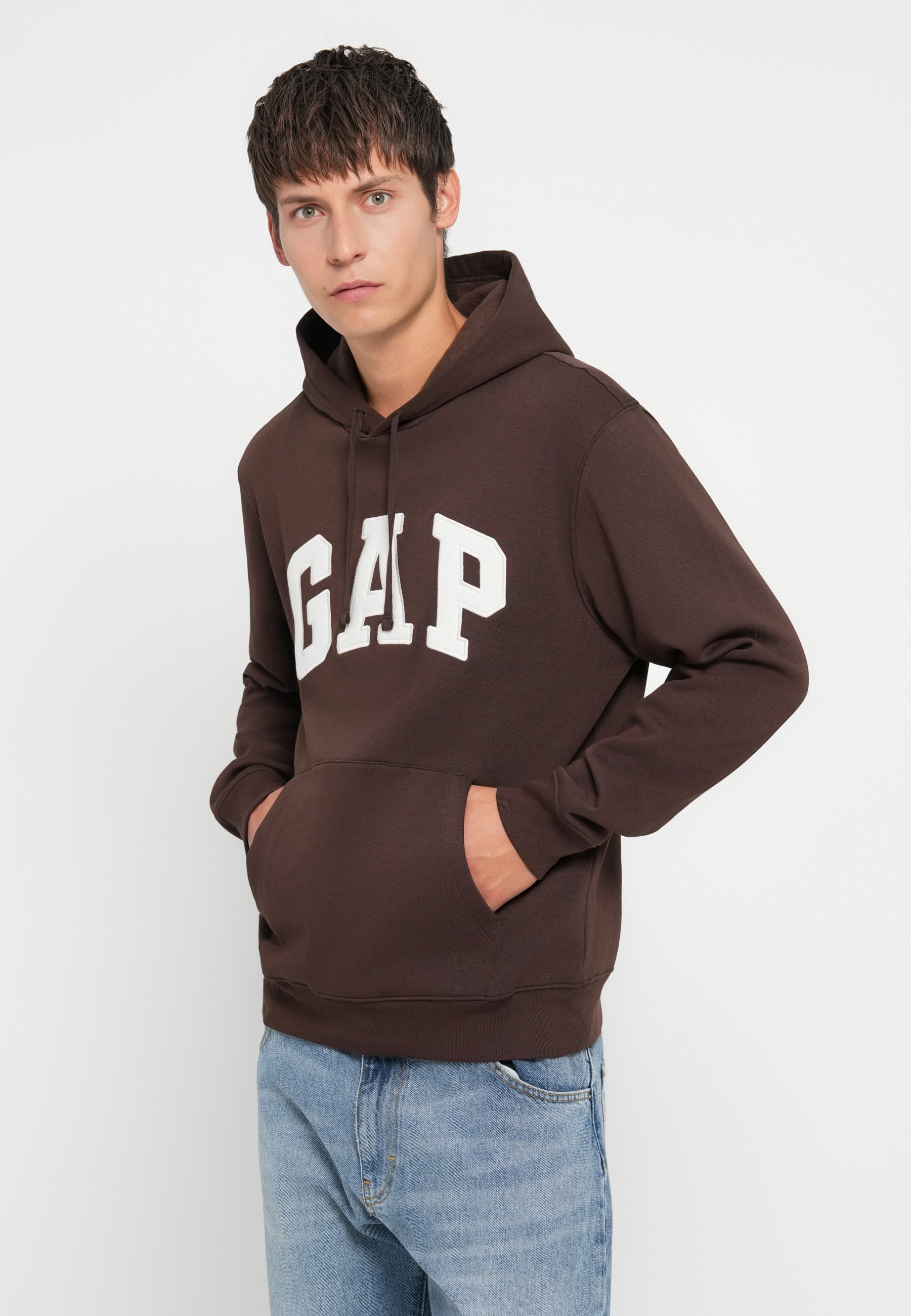 Moletom com logo GAP HERITAGE - marrom escuro