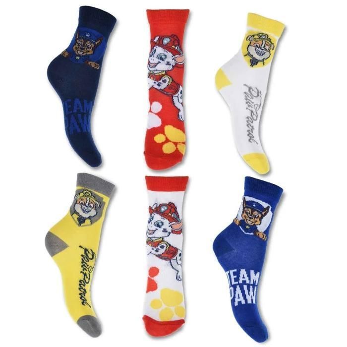 Verpakking met 6 paar Paw Patrol-sokken voor jongens