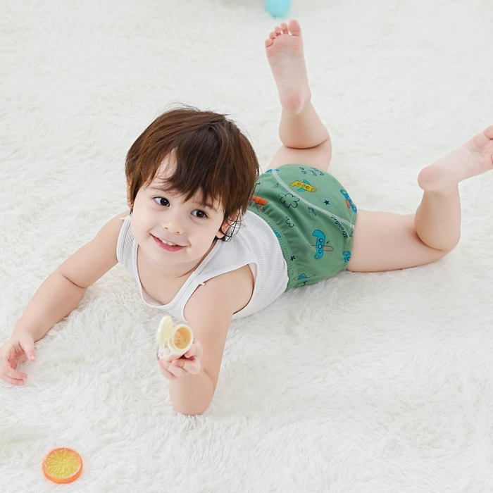 Culotte Apprentissage Propreté Fille Garcon，Lot De 6 Coton Rembourrées Pour Bébé Propreté Enfant Doux Lavable, 2-6 Ans