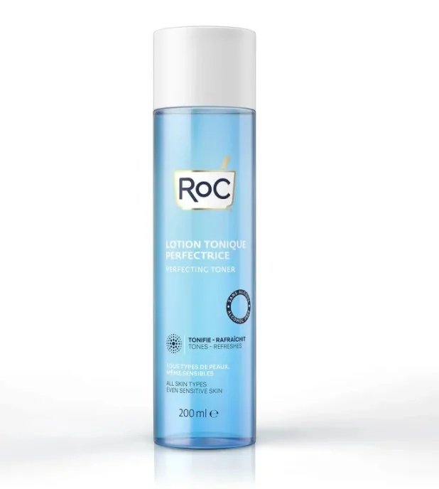 Lotion tonique perfectrice ROC Nettoyants Démaquillant rafraîchissant 200 ml Formule désobstruante