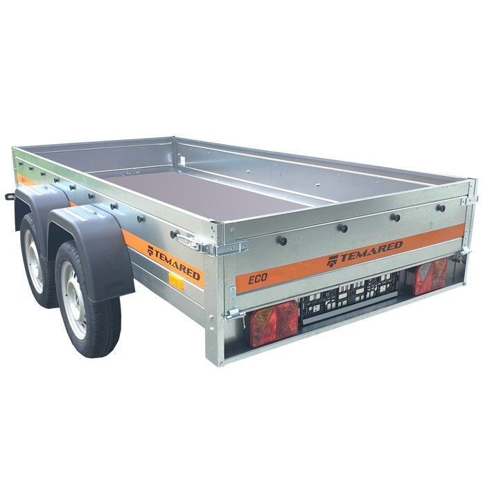 TEMA 263X125cm ECO2612/2 KIPP Double Axle Tilting Covered Trailer