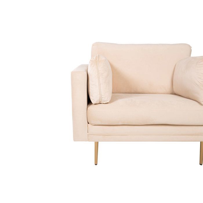 Boom Fauteuil en velours, Beige clair.