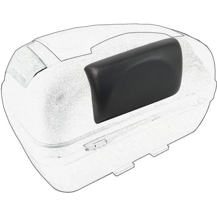 Baúl y respaldo para scooter para motocicletas - APRO - Lujo - Negro - Universal - Kit de montaje incluido