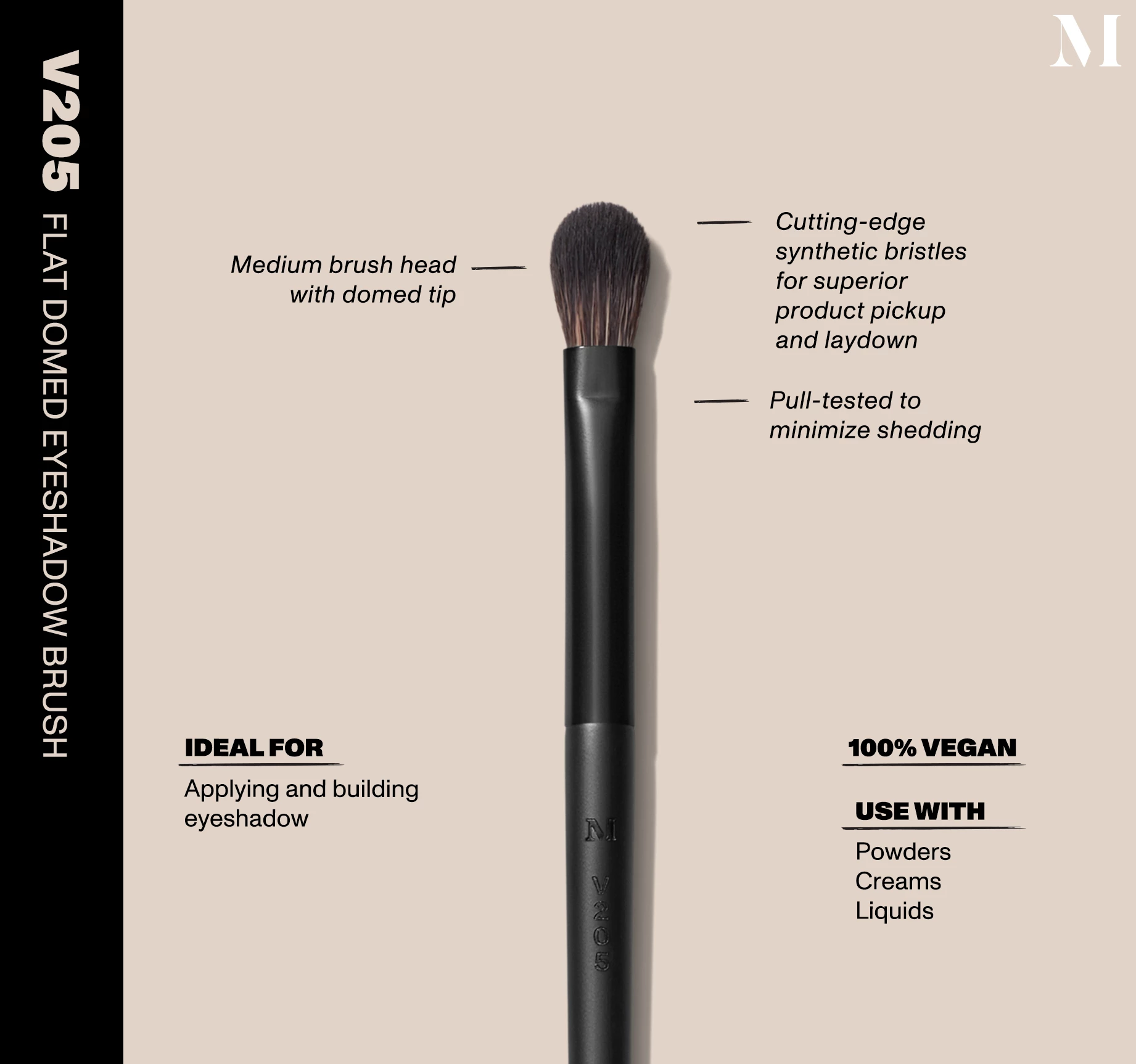 V205 Ravni kupolasti kist za sjenilo - Morphe