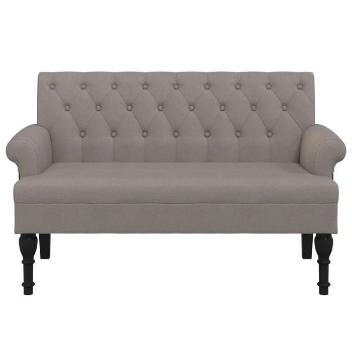 vidaXL Banc avec Dossier, Canapé avec Accoudoir, Banquette avec Pieds en Bois, Siège de Salon Salle de Séjour, Moderne, 372125
