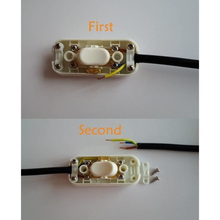 Cable de interruptor blanco de 230 V