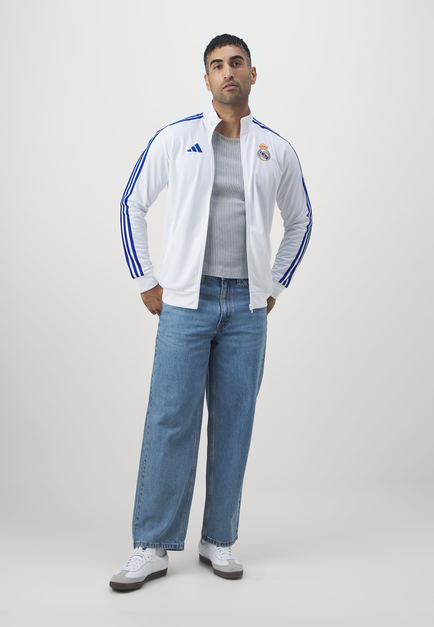 adidas Performance REAL MADRID DNA TRACK TOP - Clubkleding - wit