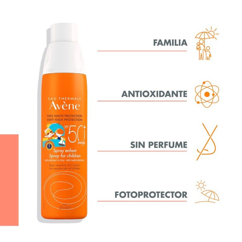 „Eau Thermale“ vaikams skirtas purškiamas apsauginis kremas nuo saulės su SPF 50 Apsauga nuo saulės vaistinėje