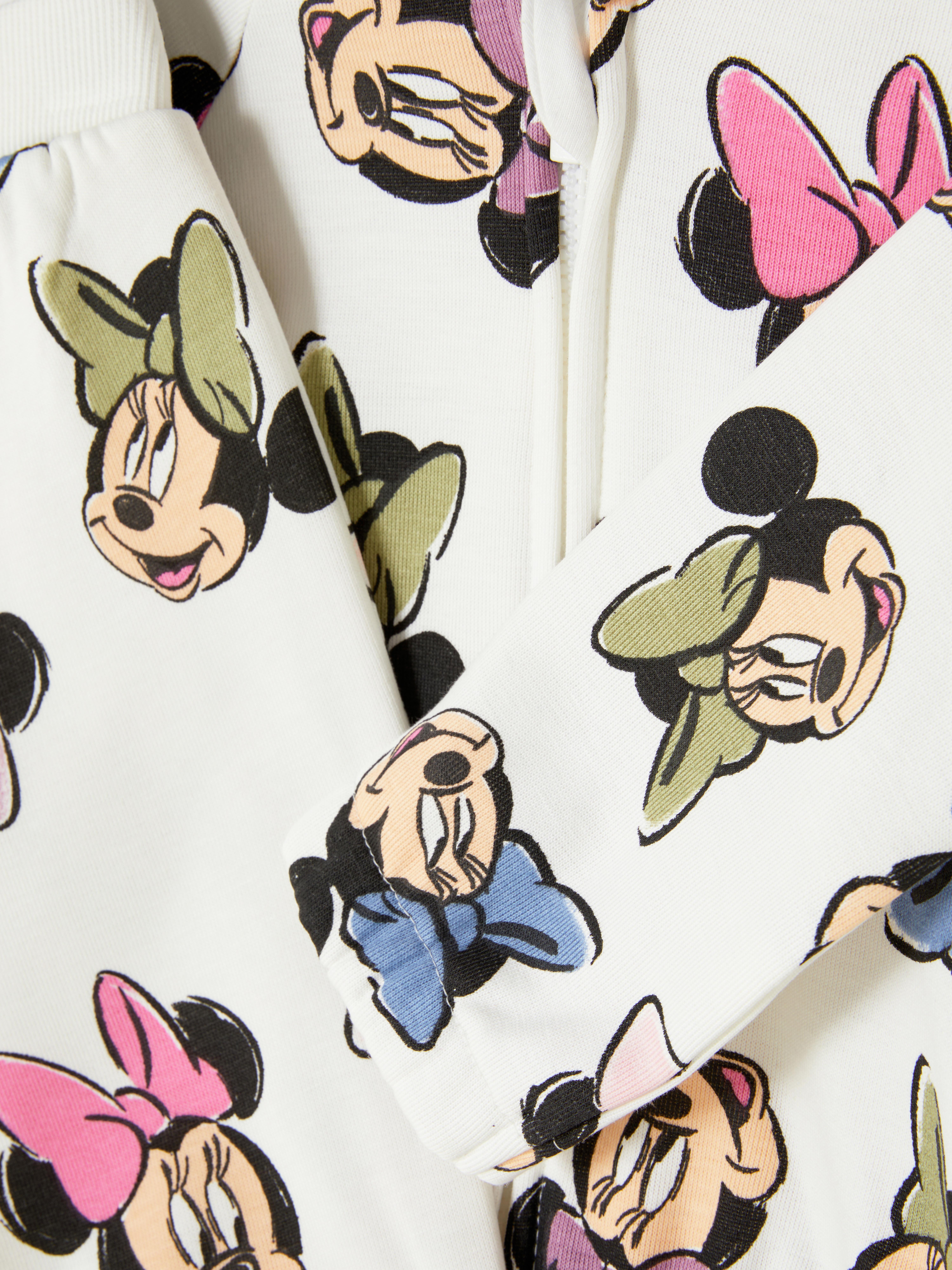 Hanorac și pantaloni de trening asortați Set Disney Minnie Mouse cu hanorac cu fermoar și pantaloni de trening până la gleznă