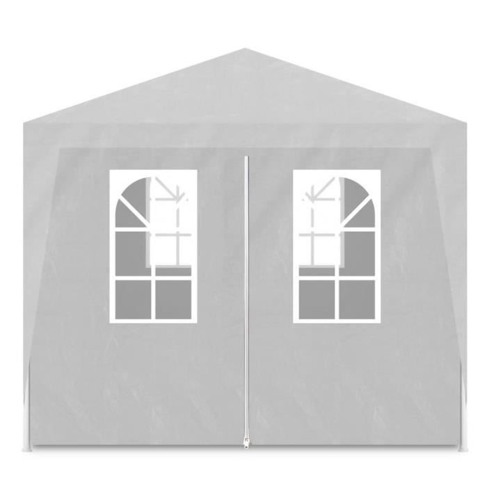 Cenador de jardín, carpa de recepción, carpa para eventos, blanco, 3x9 m