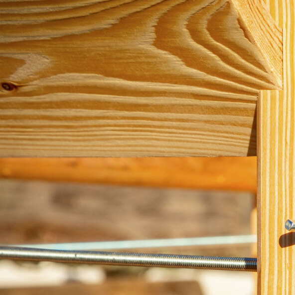 Vörösfenyőből készült magaságyás Premium XL Natural, 91 x 66 x 73 cm