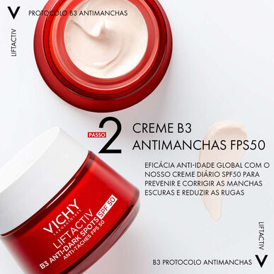 Vichy Liftactiv B3 tummia läiskiä ehkäisevä SPF50 -tahroja ja ryppyjä ehkäisevä voide niasiiniamidilla SPF50 50 ml 50 ml