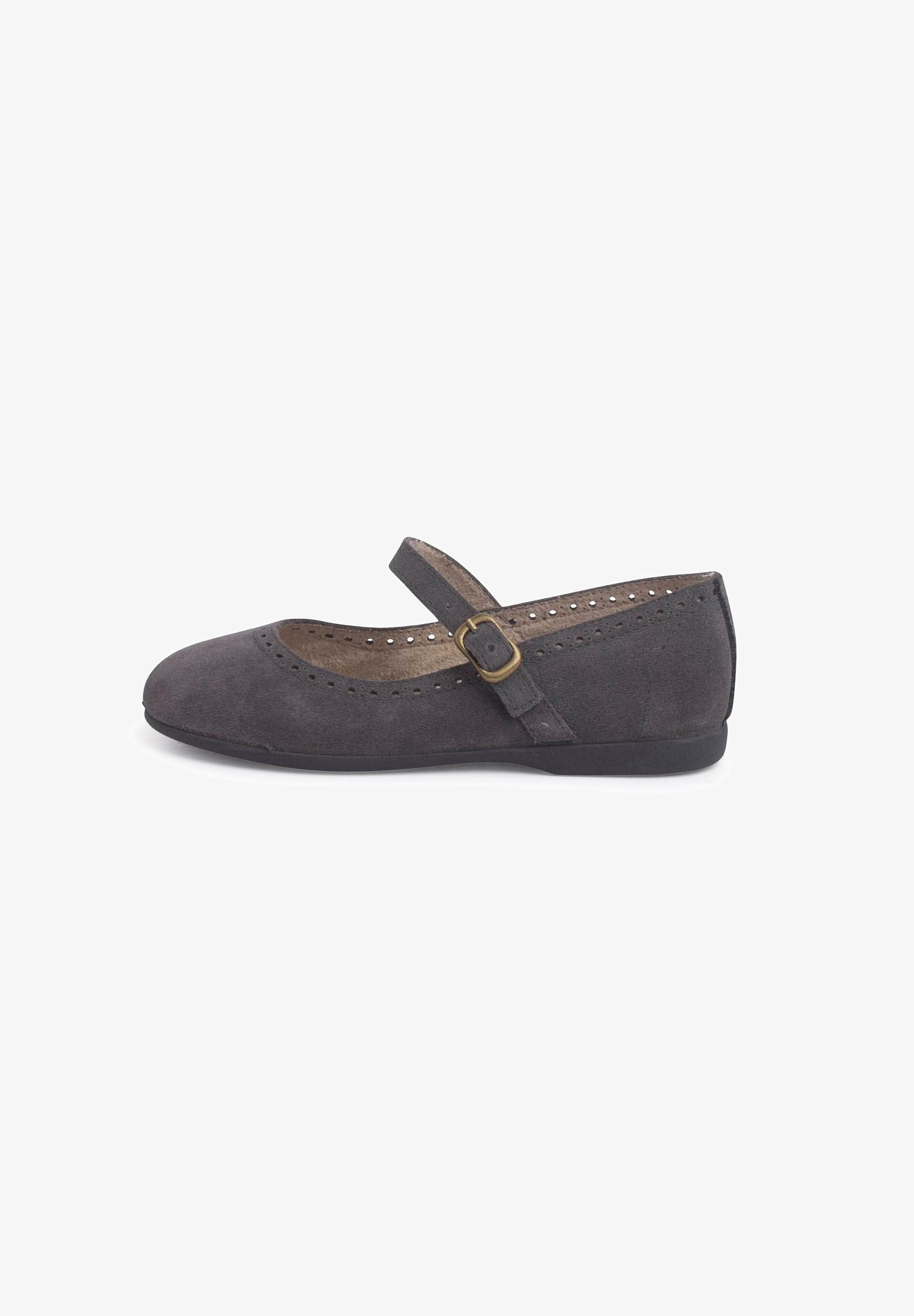 Pisamonas FINE BUCKLE AND PERFORATED - Dětské boty - šedá