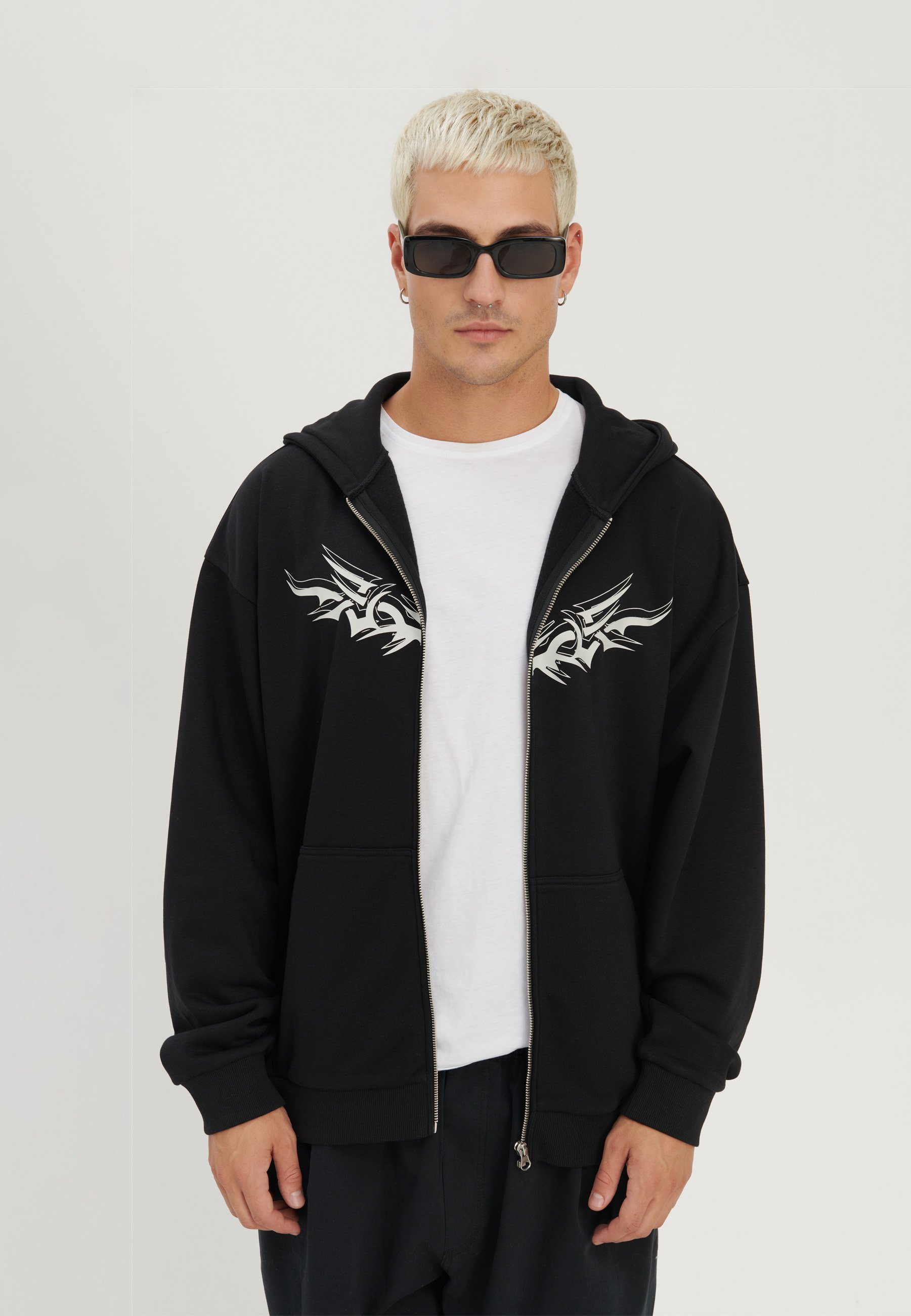 YOURTURN UNISEXE - Sweat-shirt zippé - noir