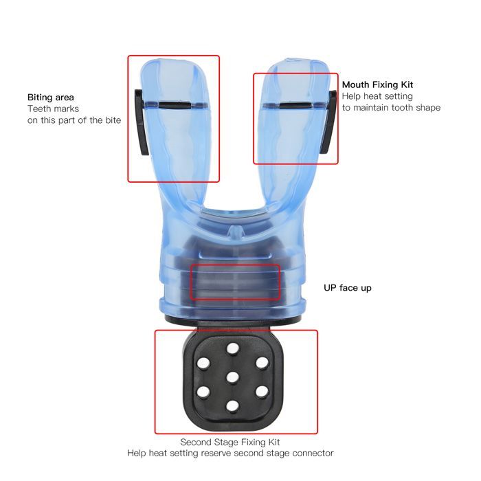 Embout buccal - EINNENFFER - TOOKE - Silicone thermoplastique - Confort ajustable - Moulable à chaud