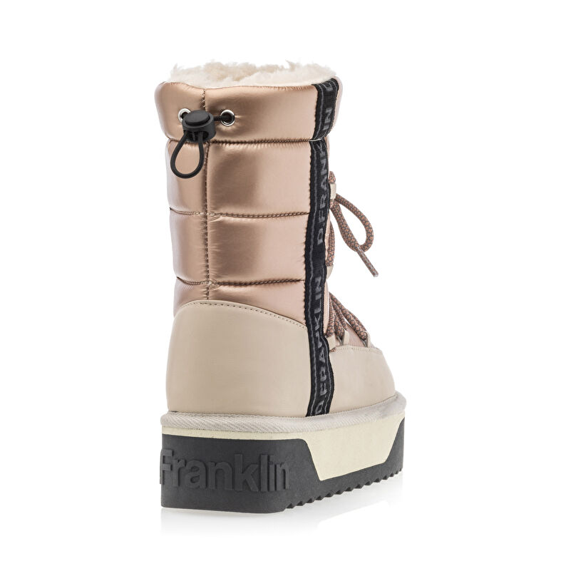 Beige Damenstiefel / Stiefeletten