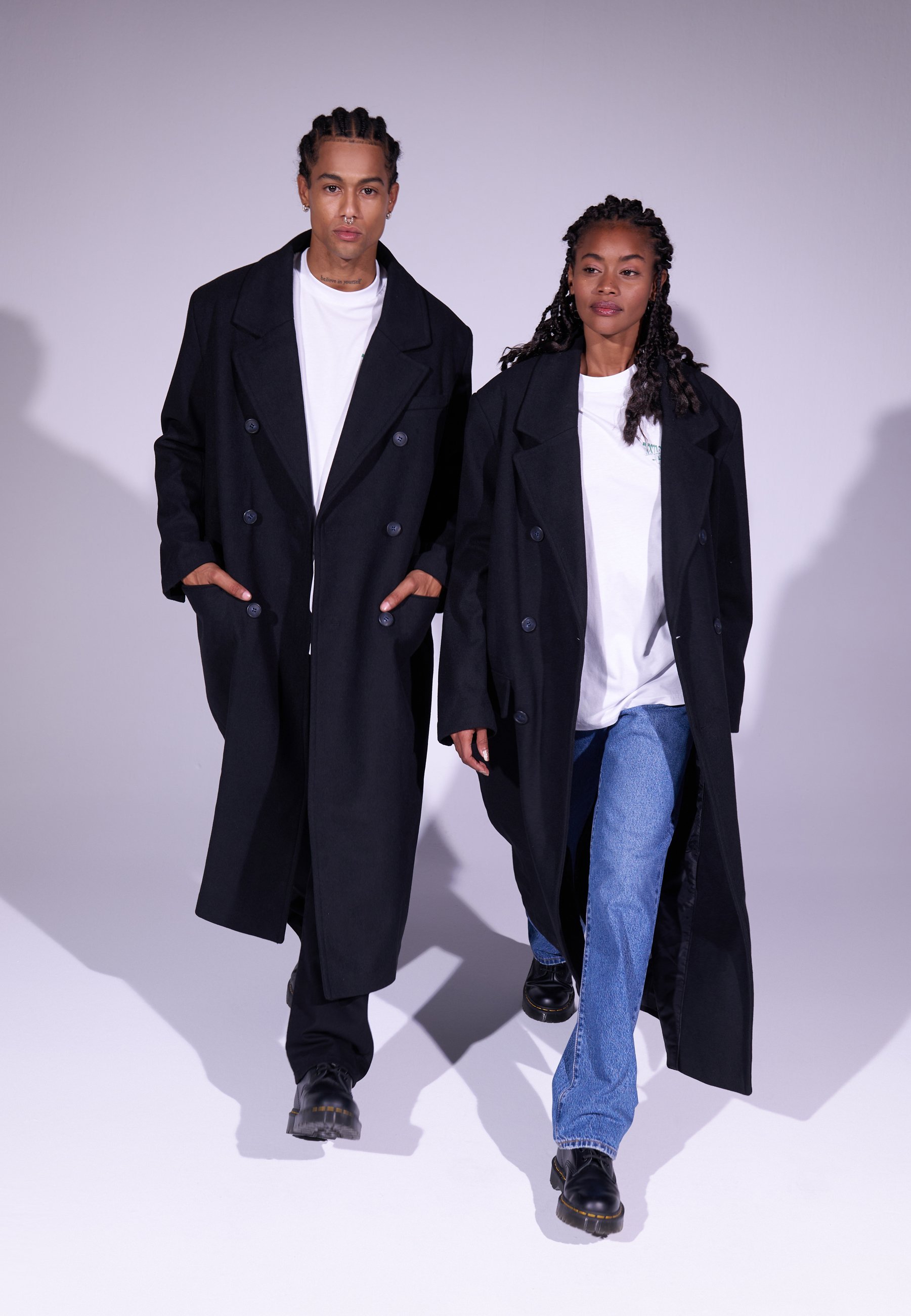 YOURTURN UNISEXE - Manteau classique - noir