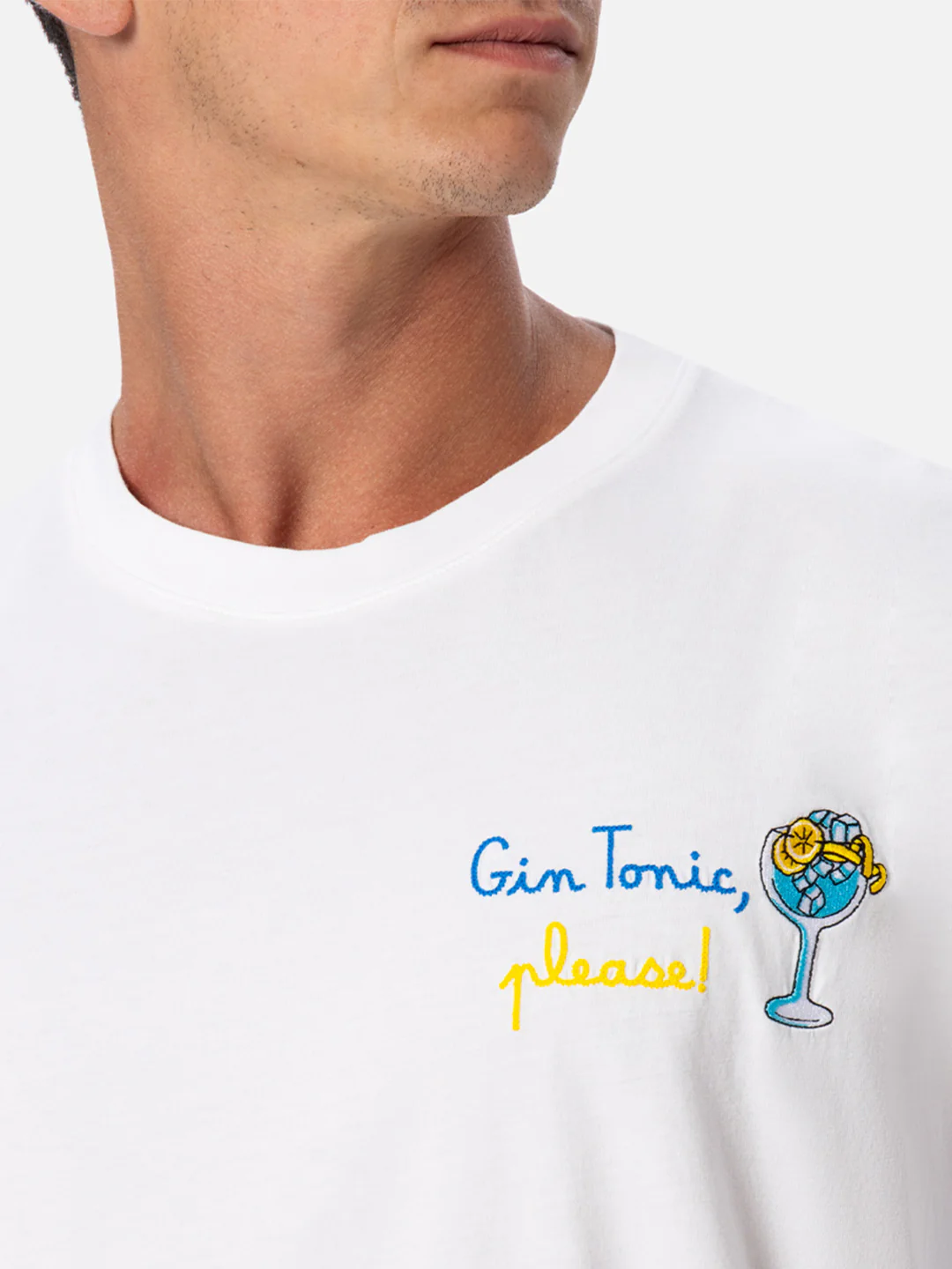 T-shirt voor heren, wit katoenen T-shirt – 
