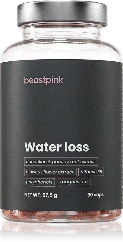 Kapsuly s výživovým doplnkom BeastPink Water Loss pri dehydratácii