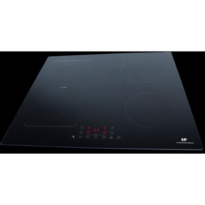 CONTINENTAL EDISON 4-zone induction hob CETI4ZFLEX3 - Flex - 7200W - 4 boosters - black