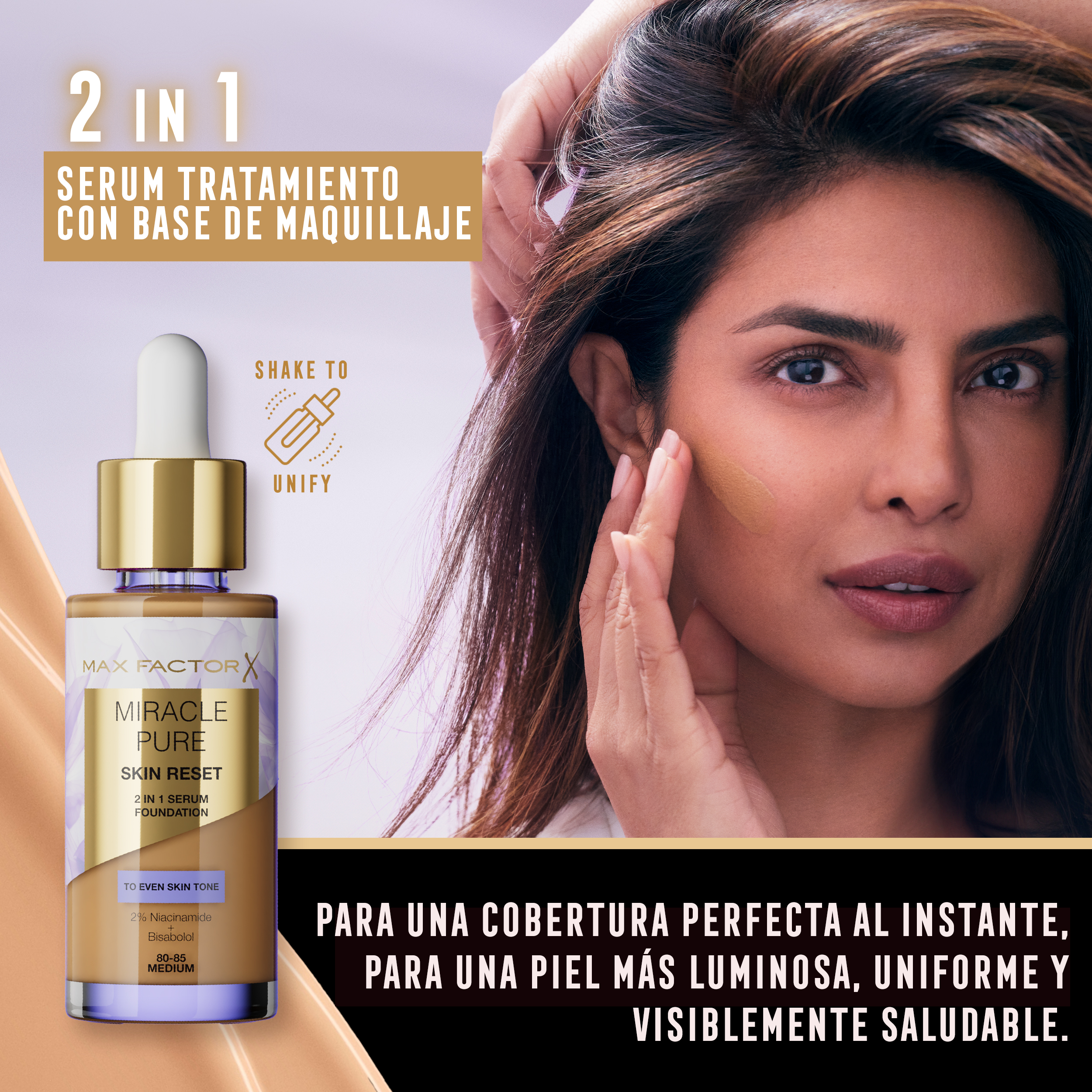 Čudesni čisti serum s bojom Šminka za lice i ten