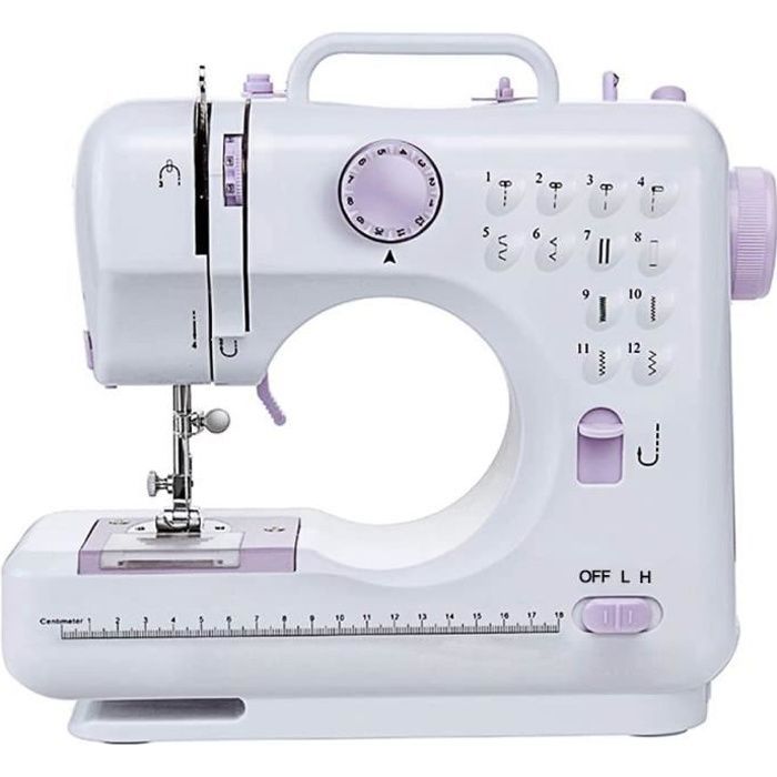 Portable electric overlock sewing machine with LED light assistant