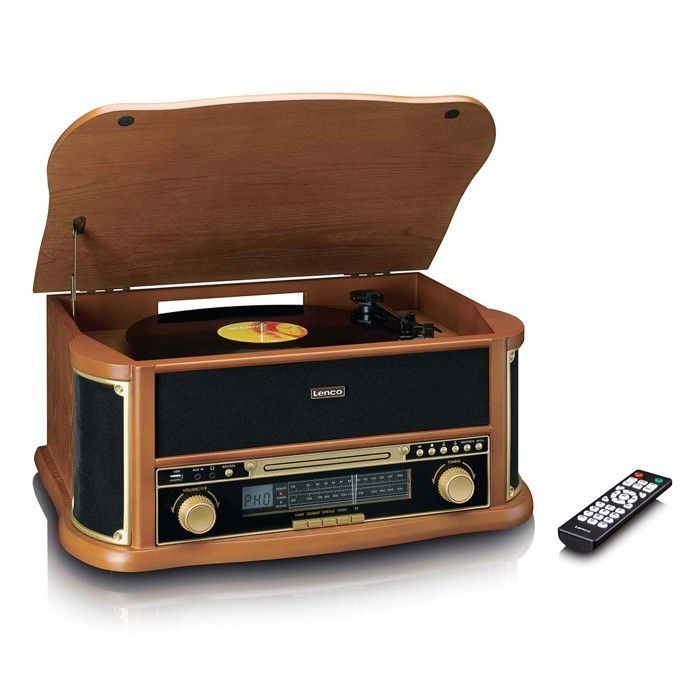 Giradischi in vinile - RETRO - TCD-2551WD - Bluetooth 5.0 - Radio - Lettore CD - Vintage