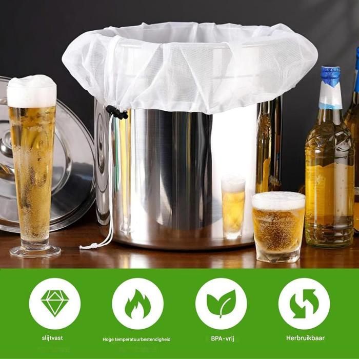 Filter bags for brewing - reusable white filter bags - drawstring filter bags