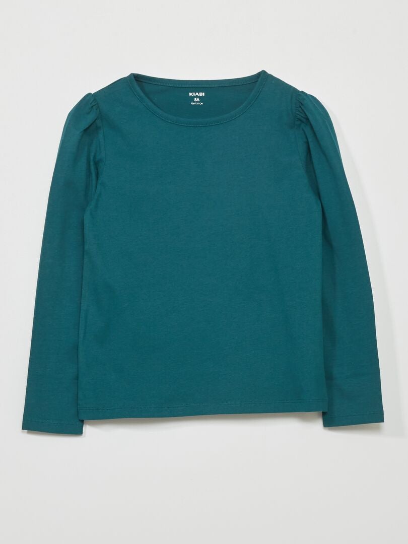Camiseta de manga larga de punto - verde