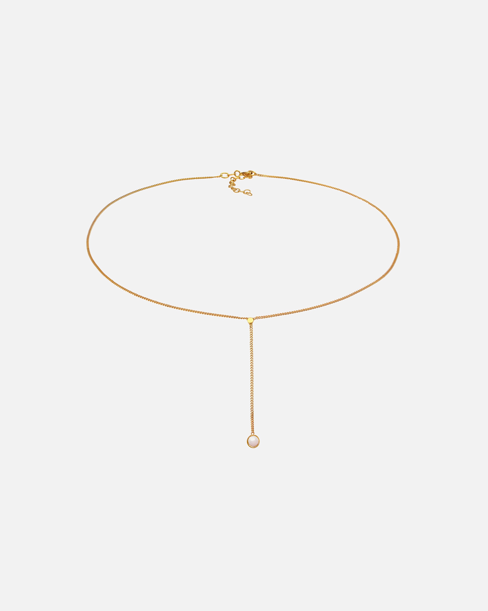Elli Collier en Y pour dames - Solitaire rose avec quartz en argent sterling plaqué or 925