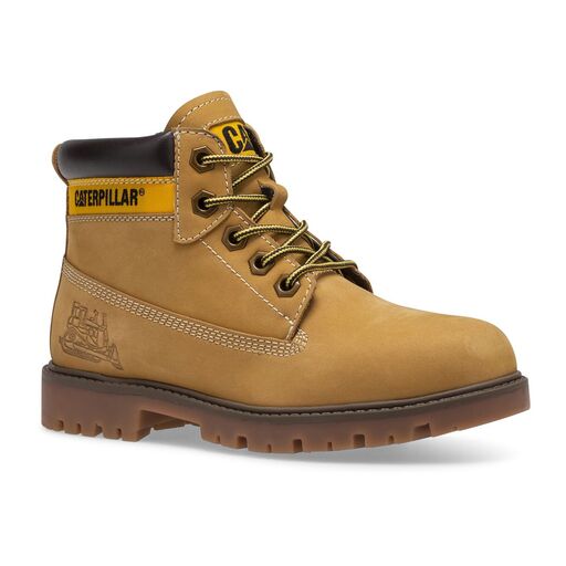 Botas De Niño Colorado Caterpillar De Cuero