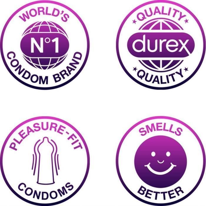 Durex Orgasm'Intense Gel et Texture Stimulants pour Elle 10 préservatifs lubrifiés