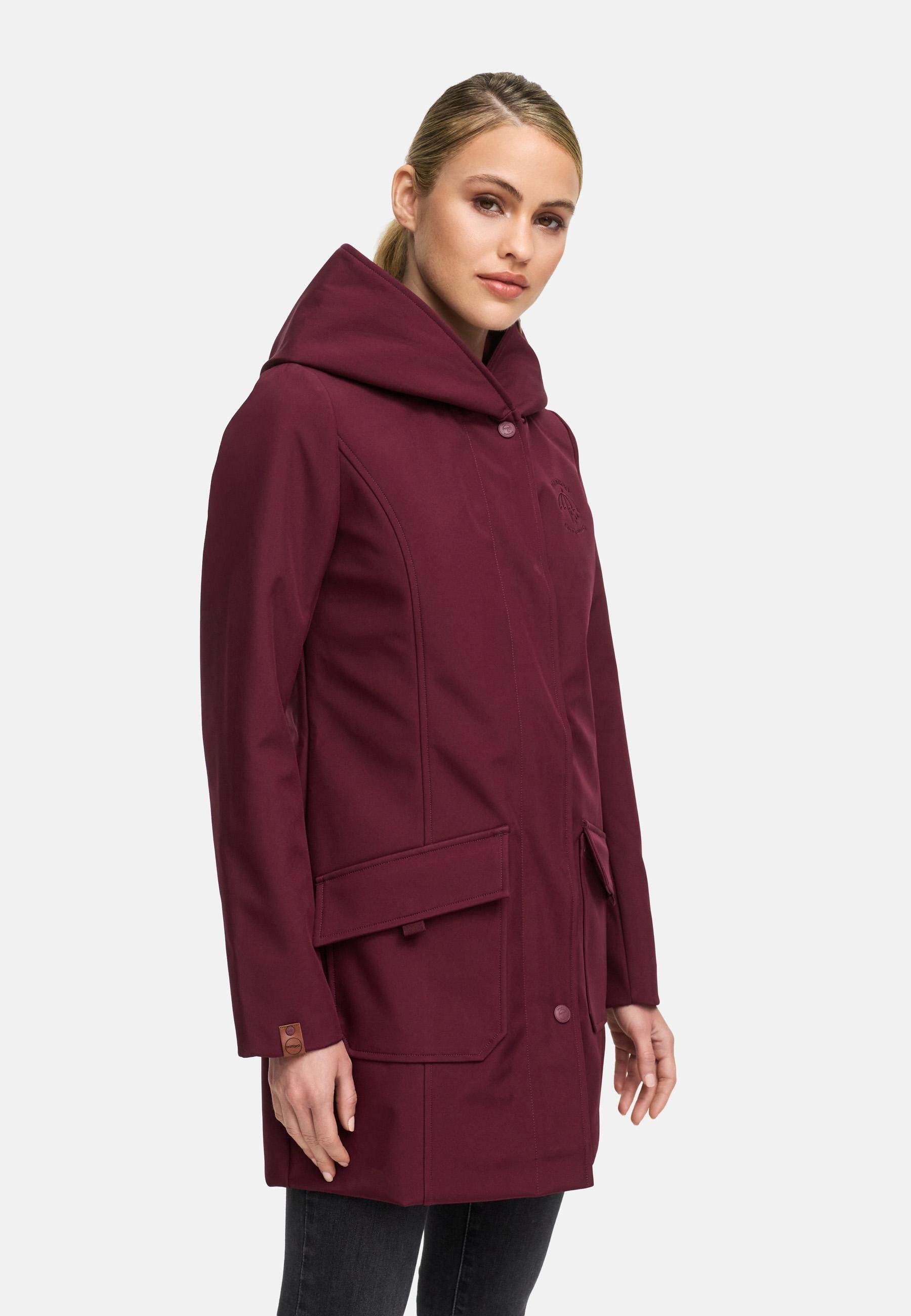Marikoo MAYLEEN - Veste imperméable - rouge foncé chiné