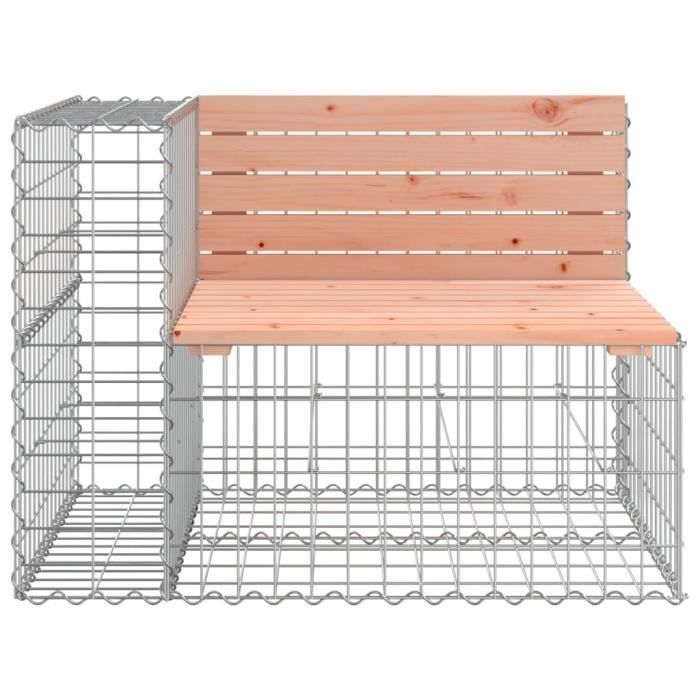 vidaXL Gabion Design Garden Bench 92x71x65.5 cm Solid Douglas Fir Wood 834381