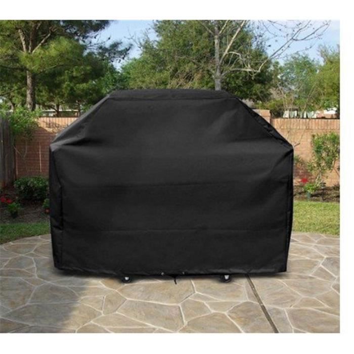 Housse de Protection Barbecue - Imperméable - Anti-UV - Polyester - Noir - 145x61x117cm