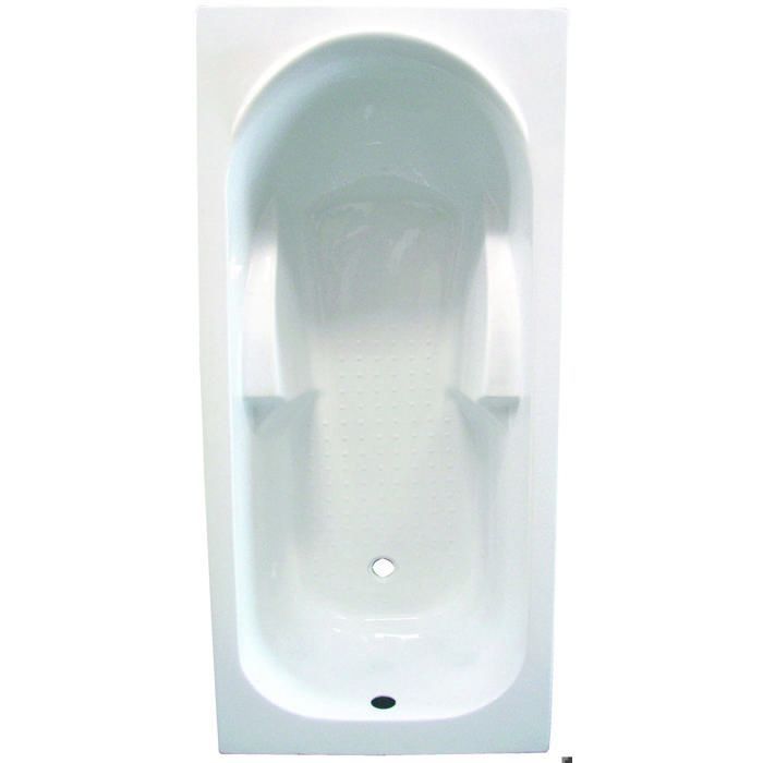 Baignoire ONDEE FANY - Bac rectangulaire 140x70cm - ABS et Acryl renforcé 3mm - Blanc