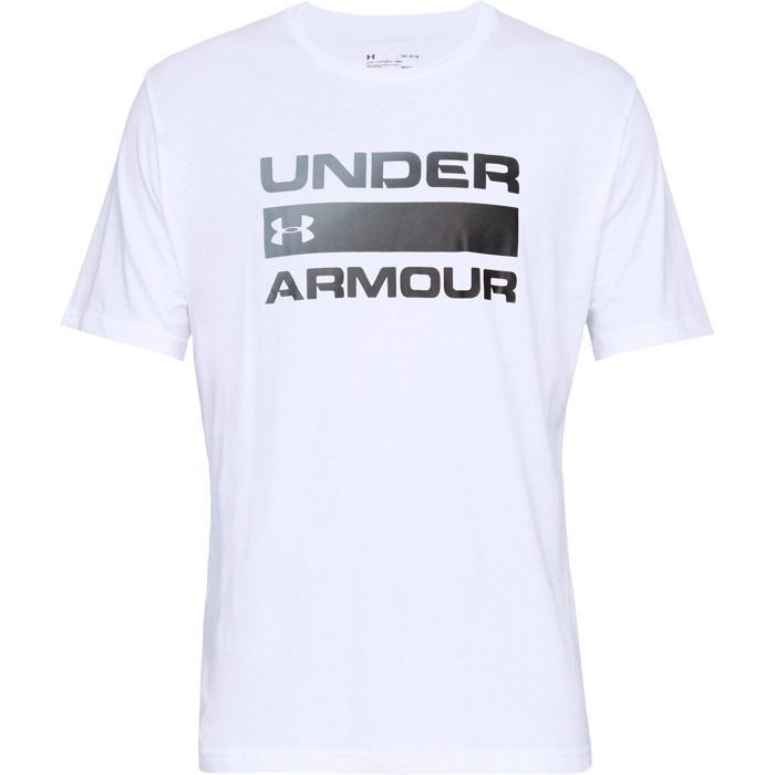 T-shirt - Under Armor - Issue Wordmark - Korte mouwen - Wit - Fitness