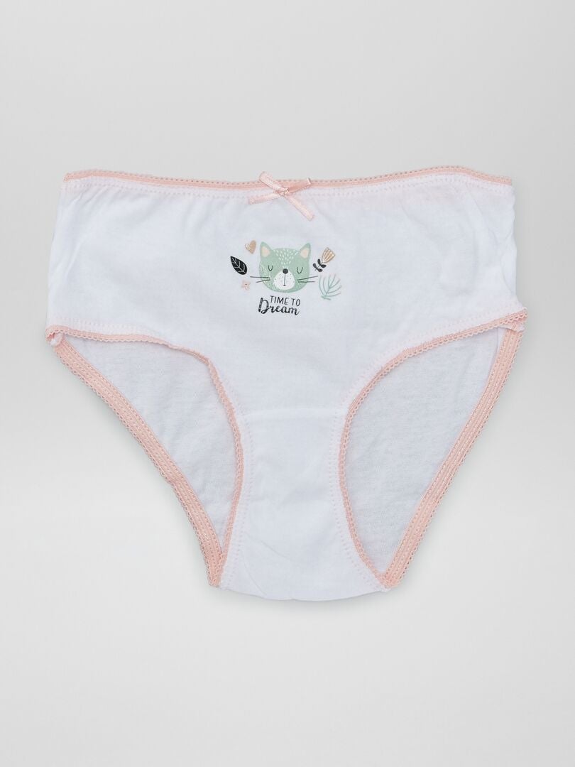 Conjunto de bragas de algodón - 3 piezas - ROSA