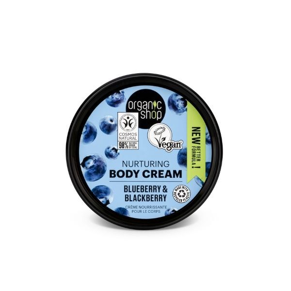 „Organic Shop“ maitinamasis kūno kremas „Mėlynių ir gervuogių“ 250 ml