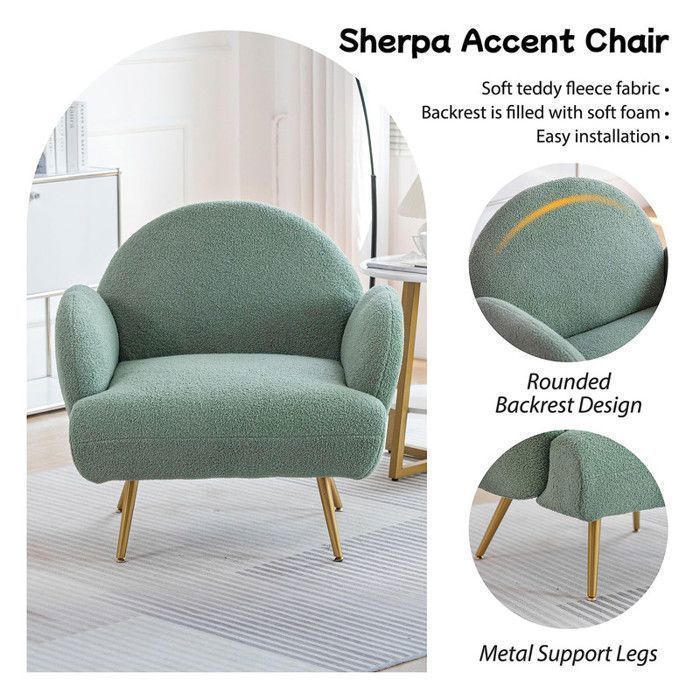 Sillón moderno, sillón individual, sofá verde