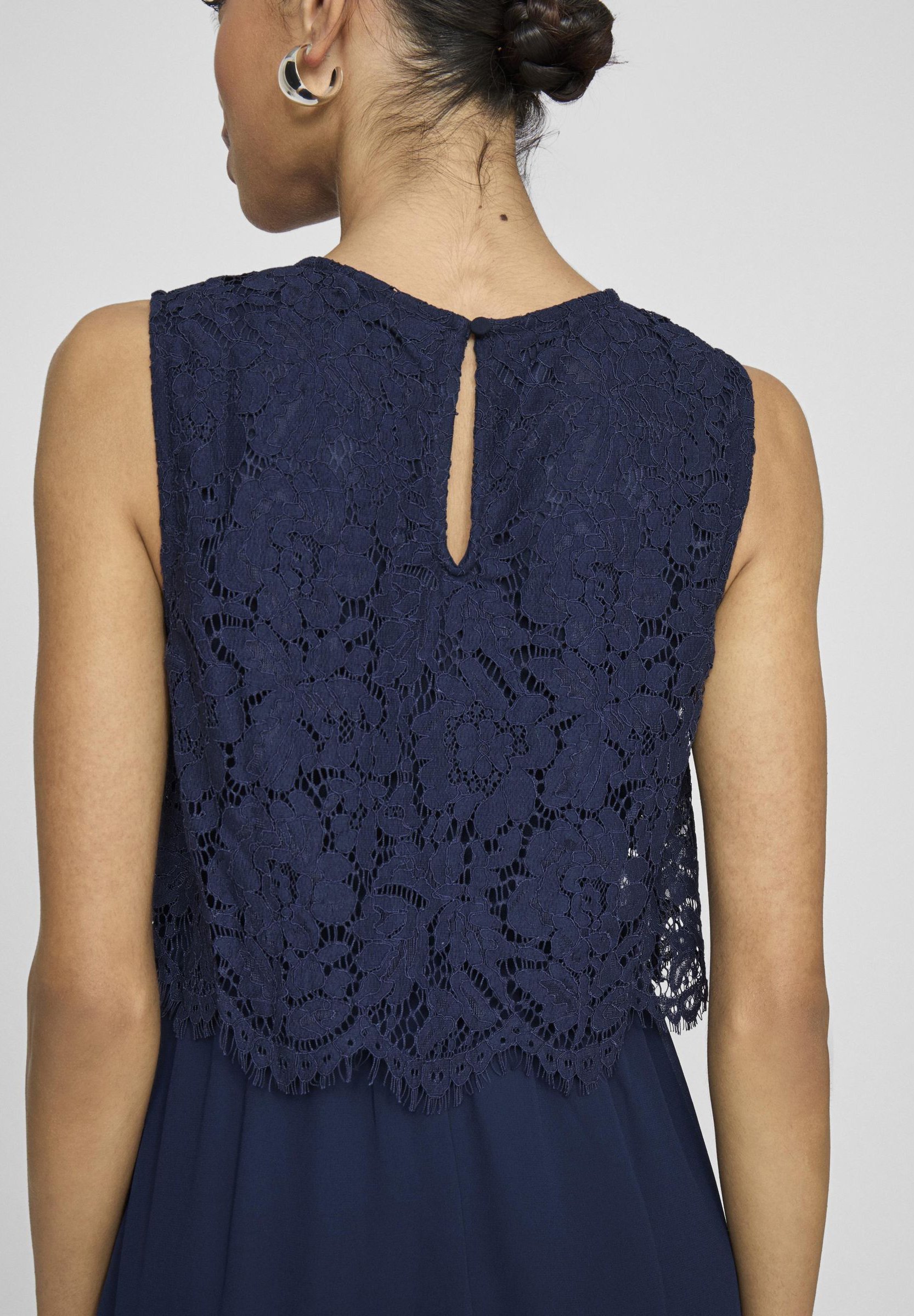 VESTIDO VILA VIMILINA - Vestido maxi - blazer azul-marinho