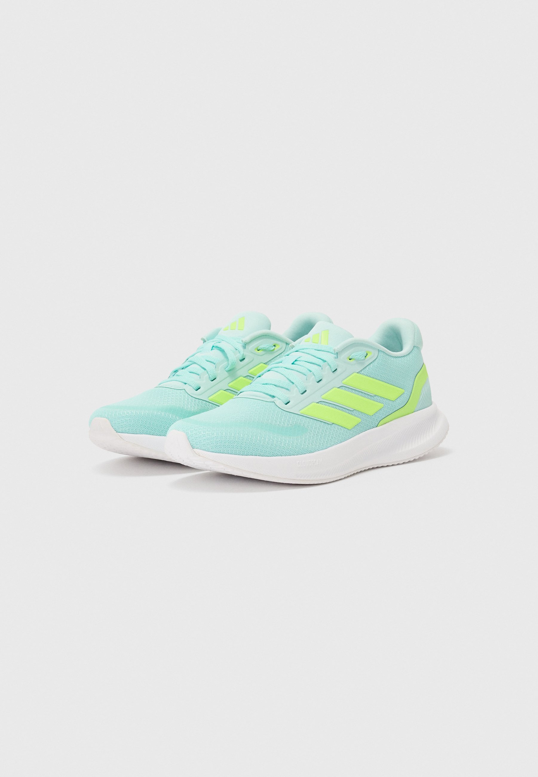 adidas Performance RUNFALCON - Hardloopschoenen voor op de weg - semi flash aqua/lucid lemon/core black